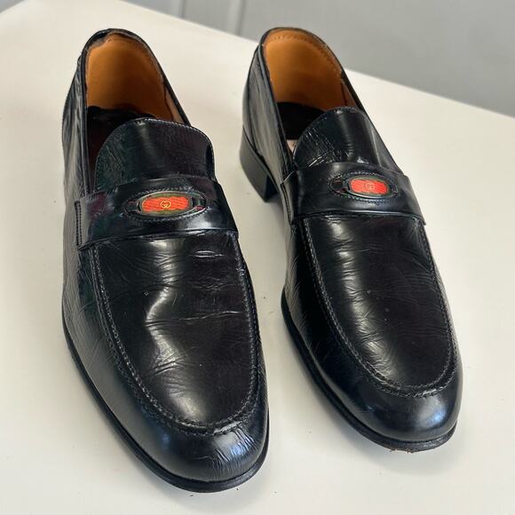 Vintage Gucci Men's loafers black size EU 44.5 US 11.5 - Picture 2 of 16